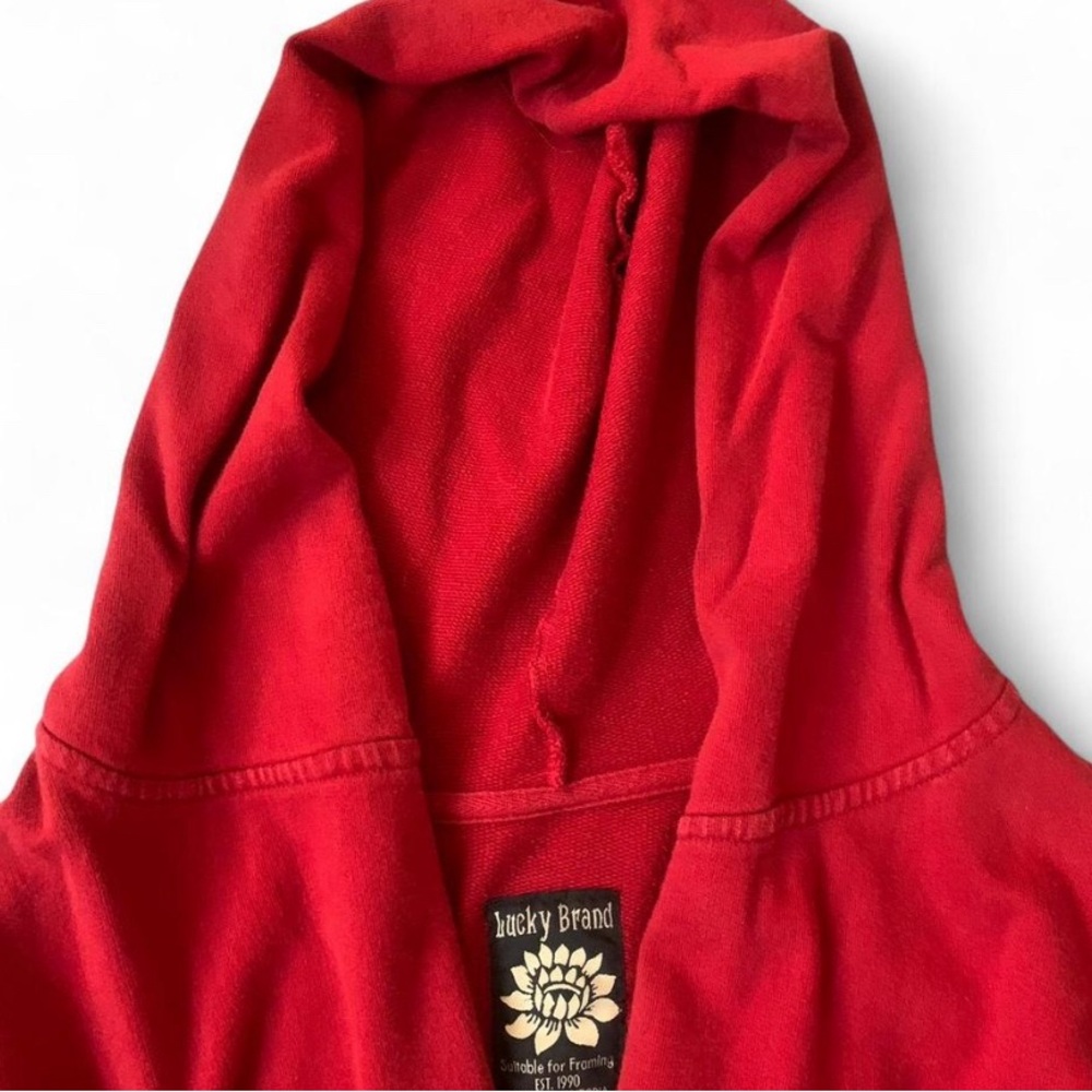 Lucky Brand Vibrant Red tie front sweater vintage - Picture 3 of 3